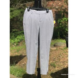 COPY - A New Day Pinstriped Pants Size 4 Reg Blue/White